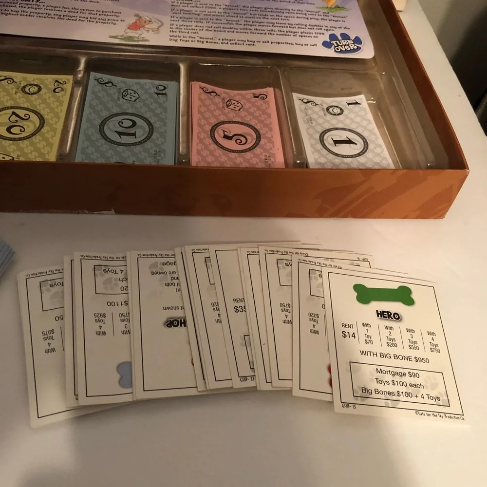 German Shepard Opoly Late for the Sky Tail Wagging Dog Property Board Game